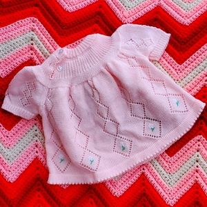 Vintage Pointelle Baby Dress